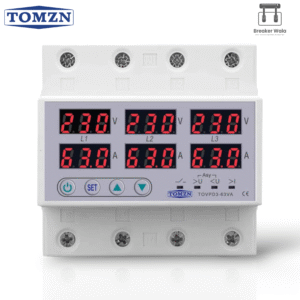 Tomzn 100A 3Phase 4 Pole Voltage and Current Protector