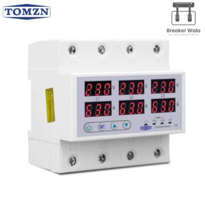 Tomzn 63A 3Phase 4 Pole Voltage and Current Protector