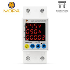 Mora 8in1 Voltage Protector | Over & Under Voltage Protective Device with kWh Meter, Unit(KWh) Lock, Frequency & Power Display